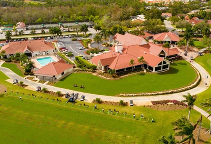 Aerial photo golf course country club Naples FL