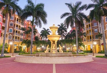 fountain in a downtown square in naples. fl